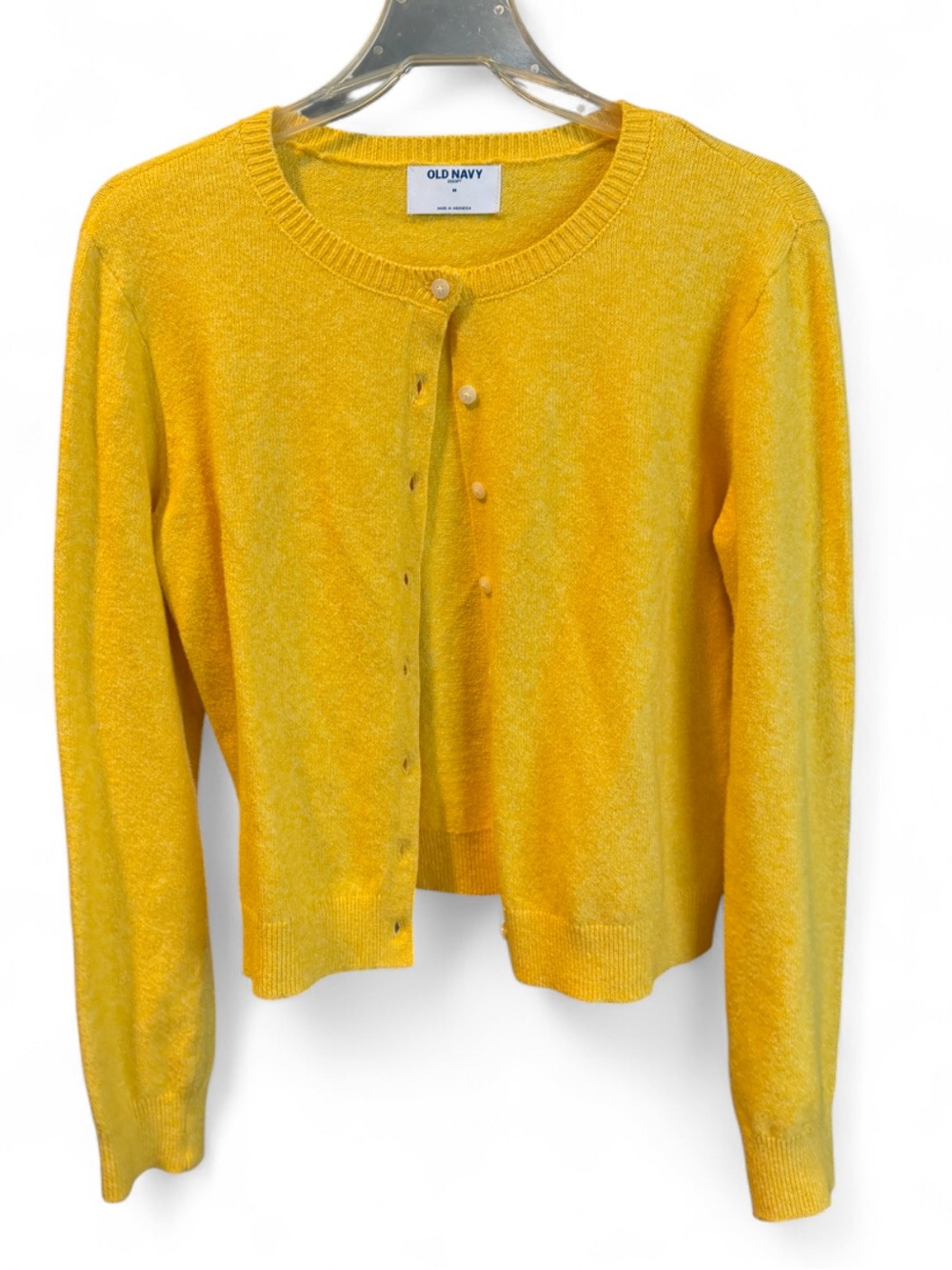 Old Navy Yellow SoSoft Button Front Cardigan